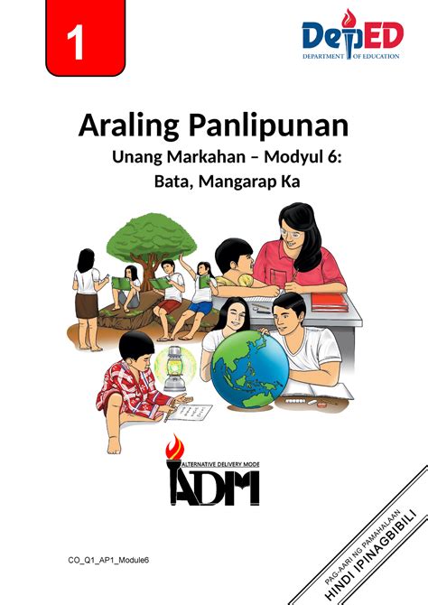 Grade 1 Araling Panlipunan Modyul: Bata, Mangarap Ka.
